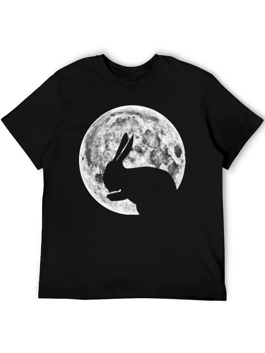 Rabbit Moon Graphic Tee - Black Cotton Blend product image 8