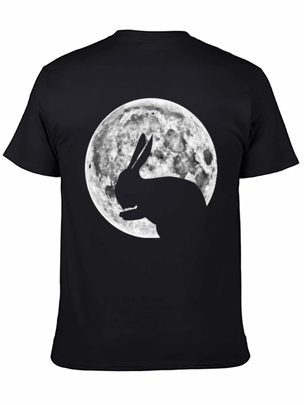 Rabbit Moon Graphic Tee - Black Cotton Blend product image 7