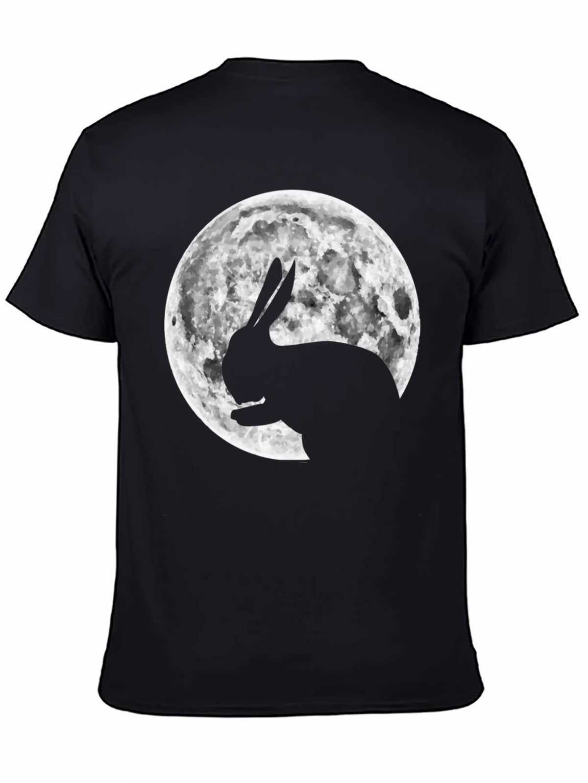 Rabbit Moon Graphic Tee - Black Cotton Blend product image 7