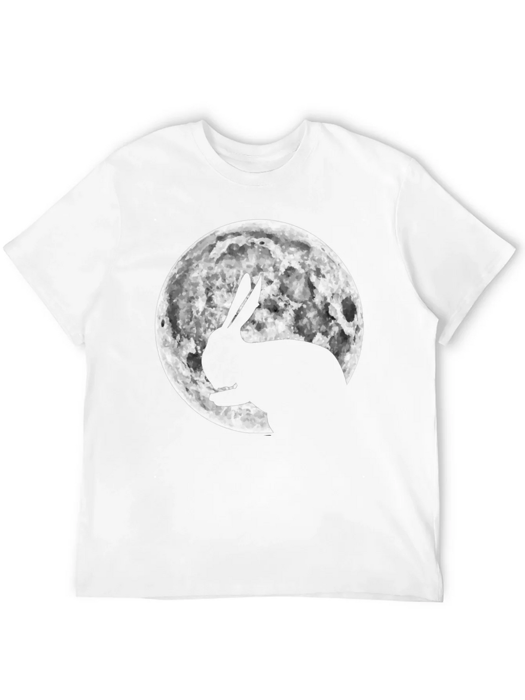 Rabbit Moon Graphic Tee - Black Cotton Blend product image 3
