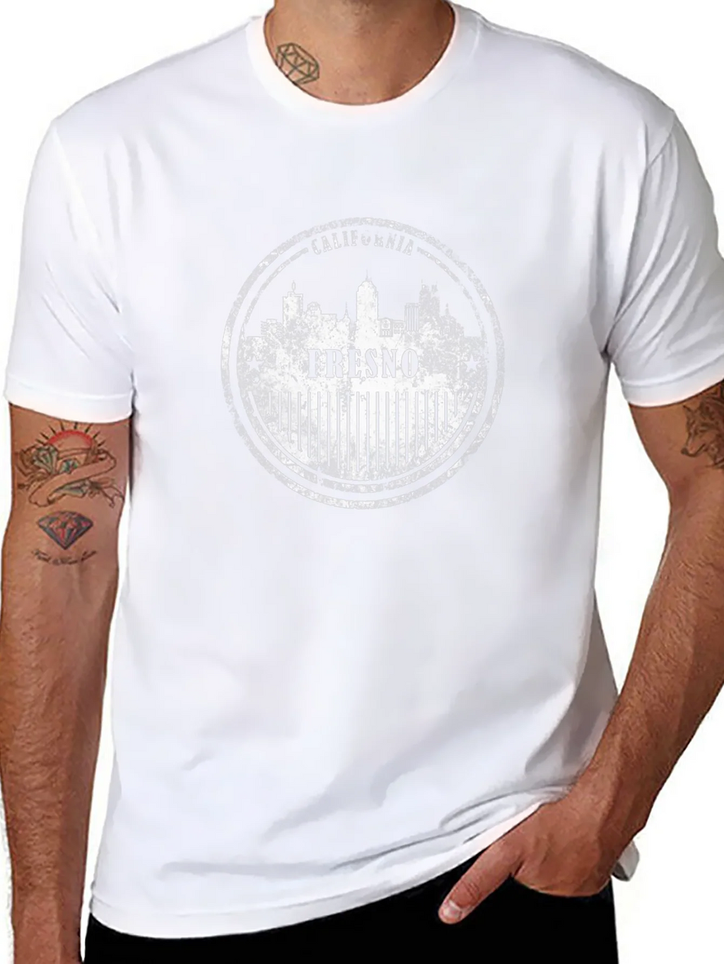 Fresno California Stamp Graphic Tee product image 10