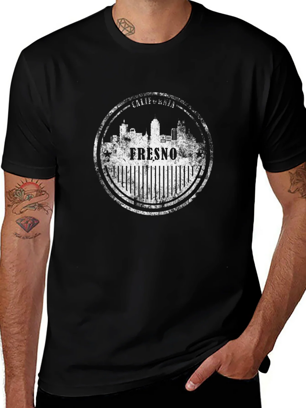 Fresno California Stamp Graphic Tee product image 1