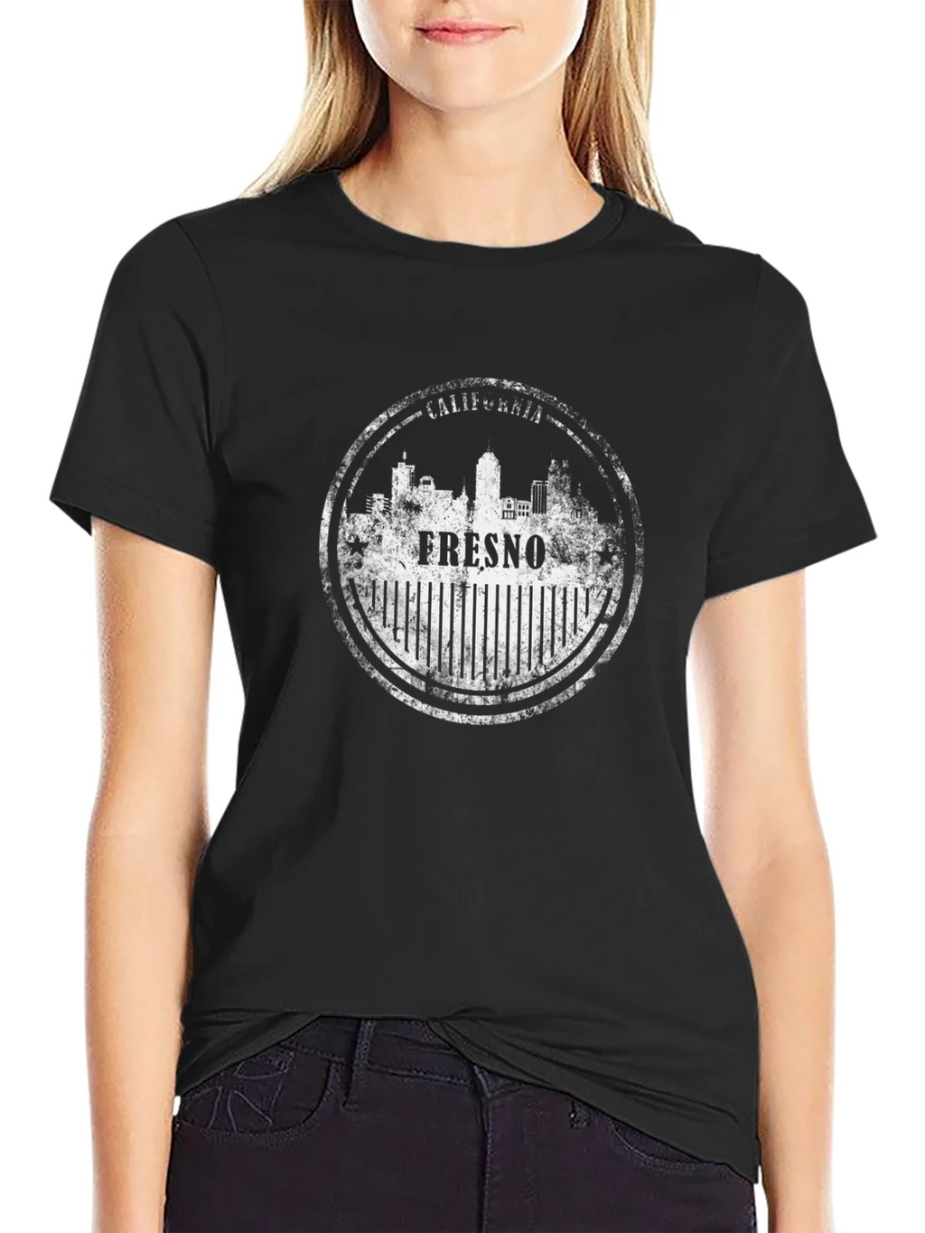 Fresno California Stamp Graphic Tee product image 5