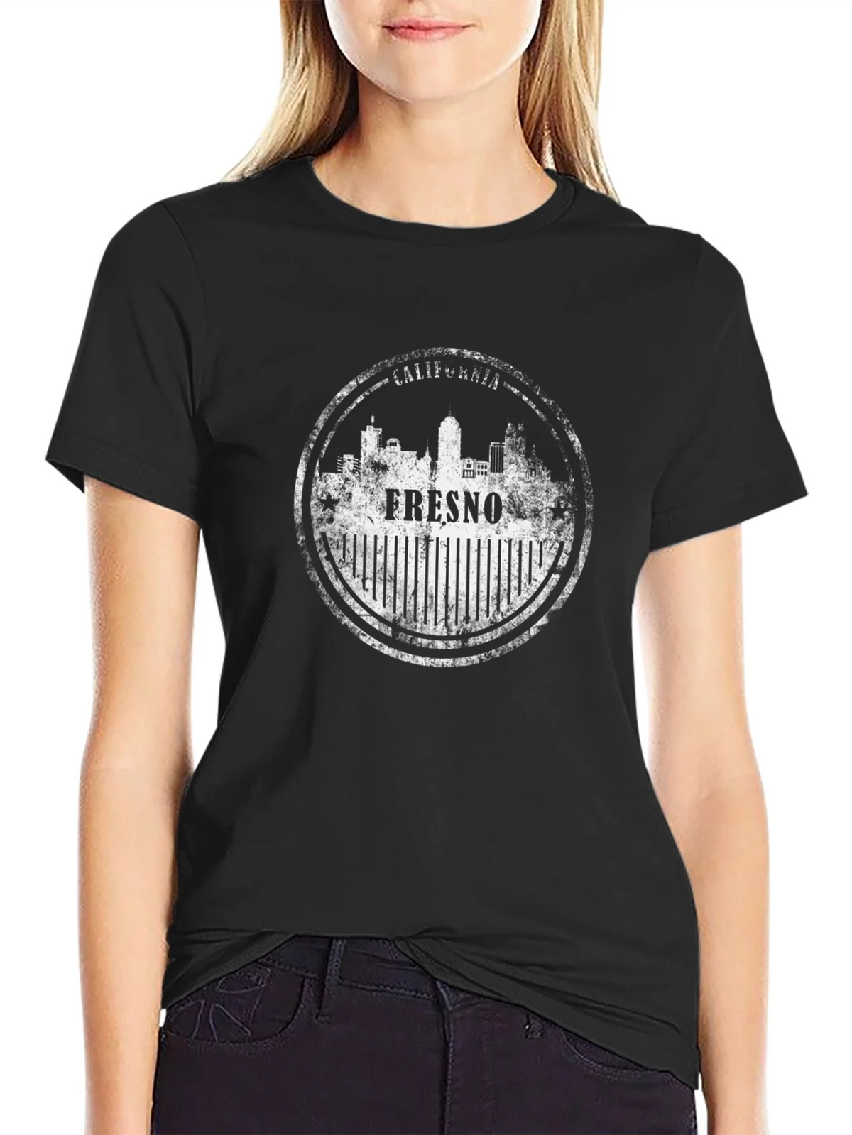 Fresno California Stamp Graphic Tee product image 5
