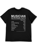 Musician Nutritional Facts Graphic T-Shirt product image 1