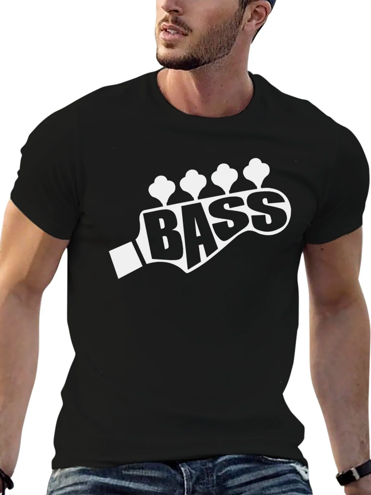 Bass Guitar Headstock T-Shirt - Music Lover Tee product image 5