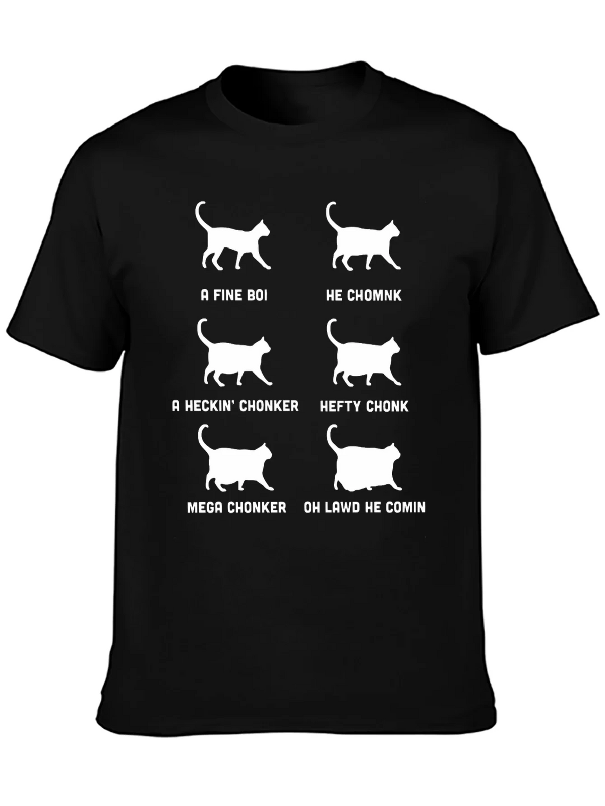 Funny Cat Chonk Chart Graphic T-Shirt product image 3