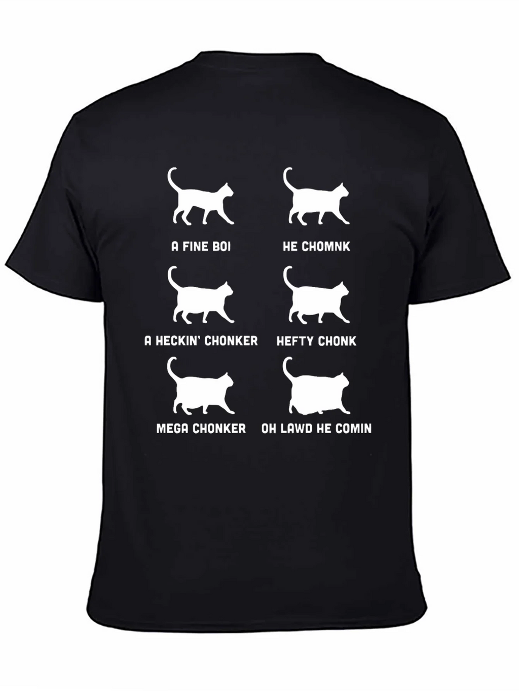 Funny Cat Chonk Chart Graphic T-Shirt product image 4