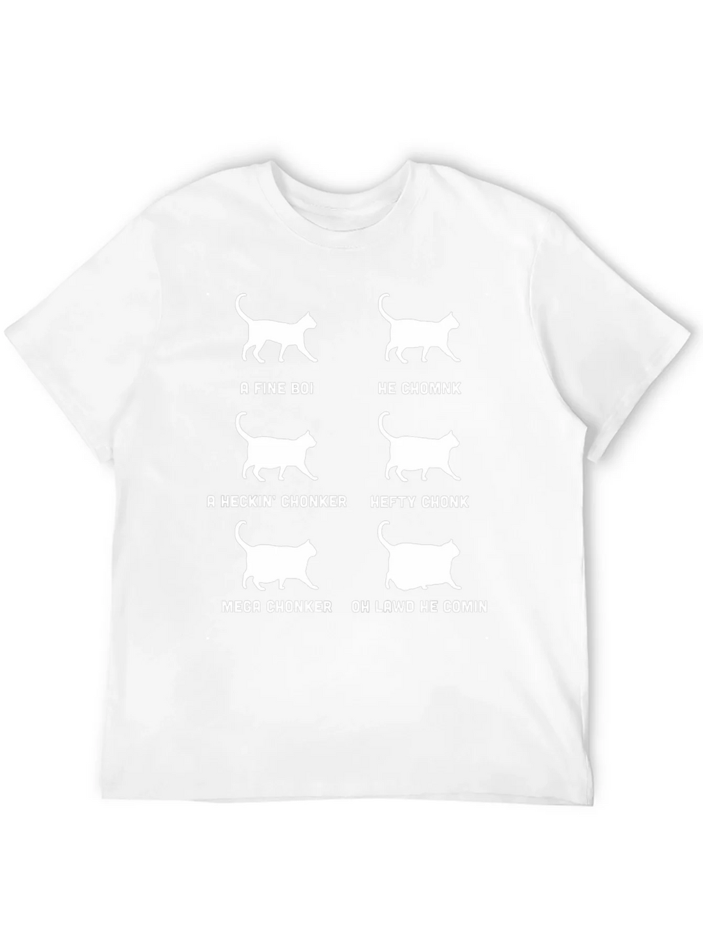 Funny Cat Chonk Chart Graphic T-Shirt product image 1