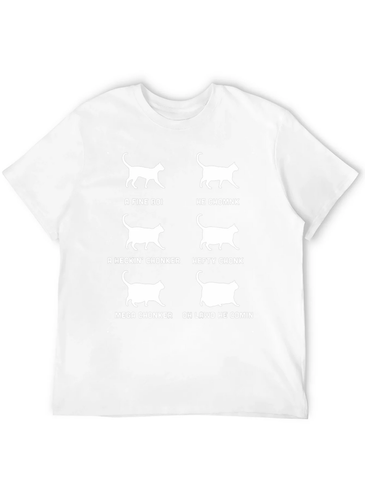 Funny Cat Chonk Chart Graphic T-Shirt product image 1