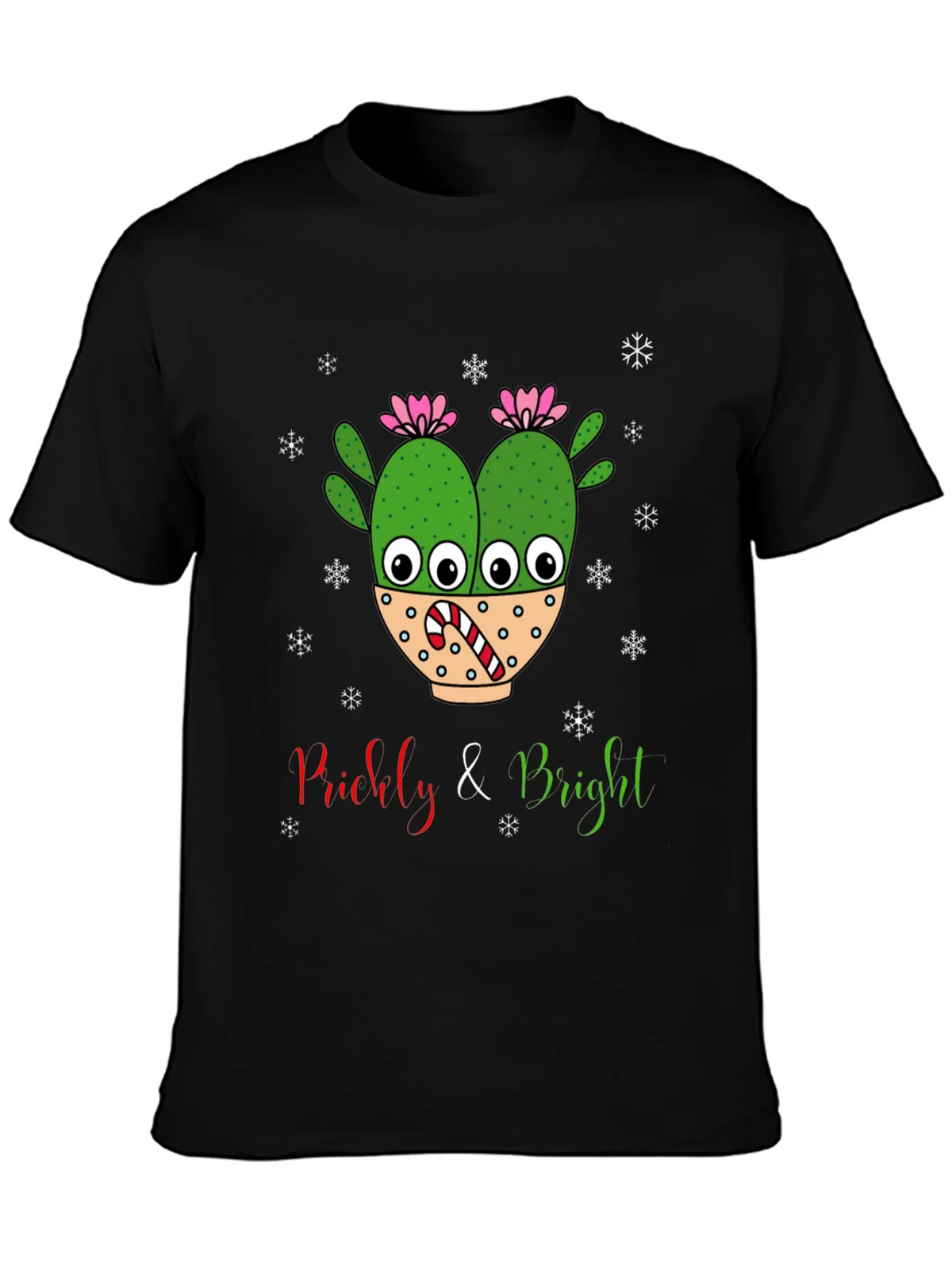 Prickly & Bright Holiday Cactus T-Shirt product image 1