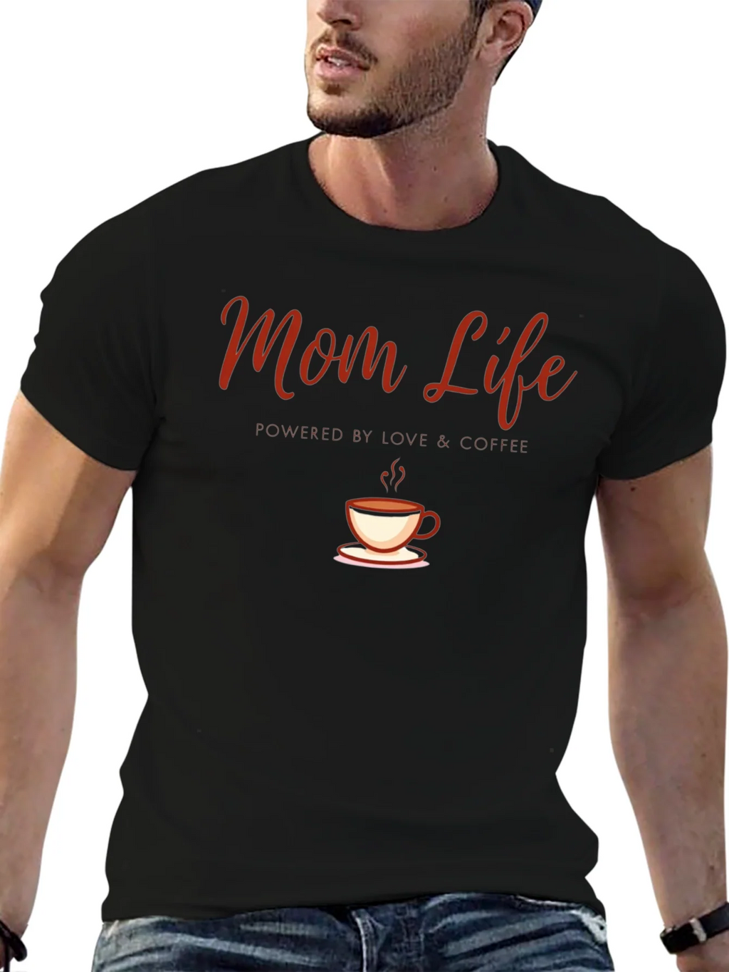 Mom Life Coffee T-Shirt - Powered by Love product image 9