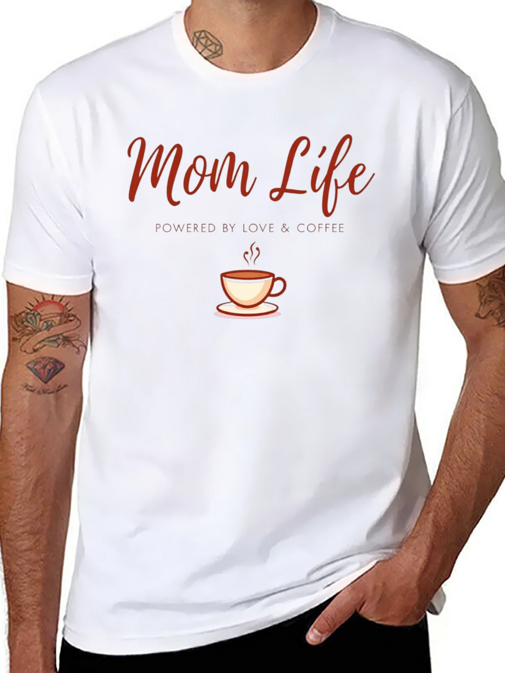 Mom Life Coffee T-Shirt - Powered by Love product image 10