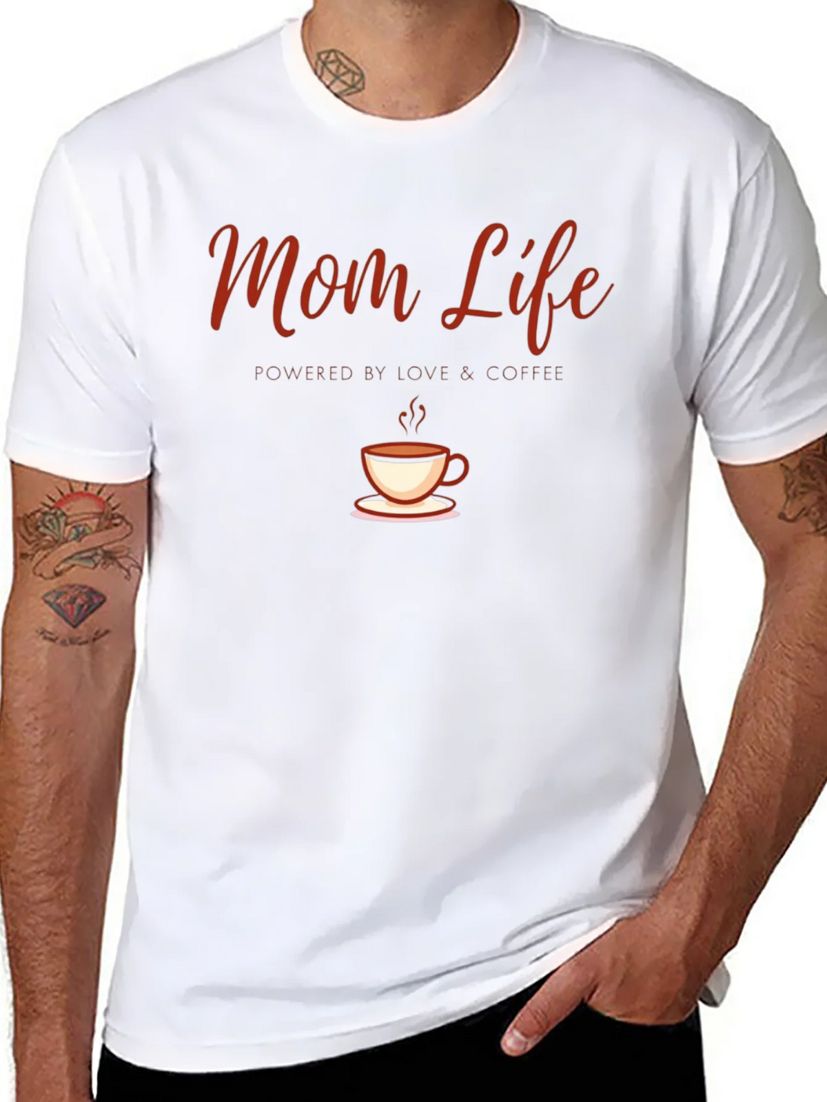 Mom Life Coffee T-Shirt - Powered by Love product image 10