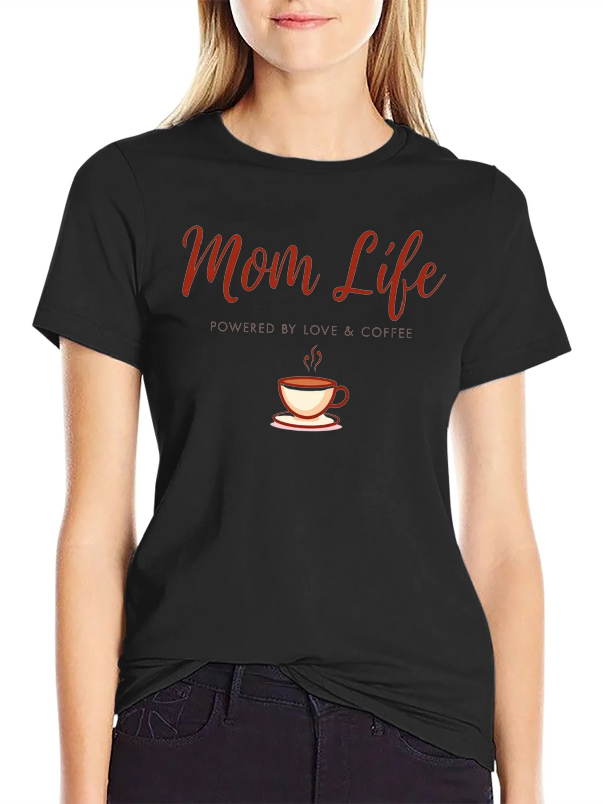 Mom Life Coffee T-Shirt - Powered by Love product image 5
