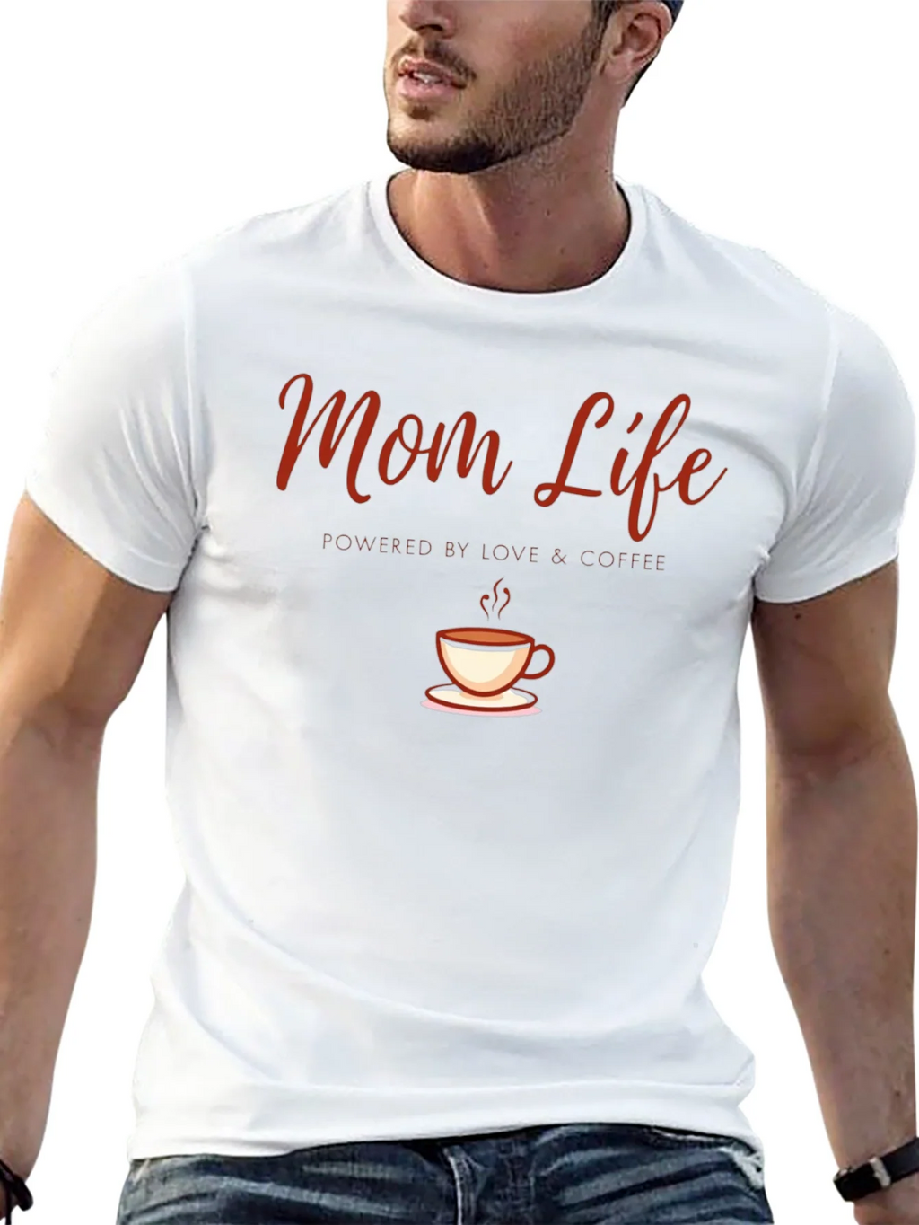 Mom Life Coffee T-Shirt - Powered by Love product image 4
