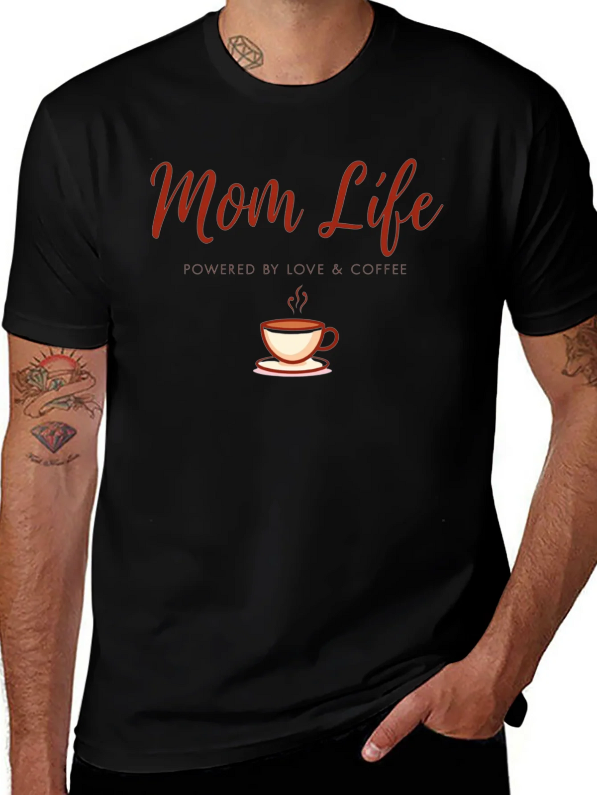 Mom Life Coffee T-Shirt - Powered by Love product image 1