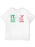 Italy Story Graphic Tee - Black product image 1