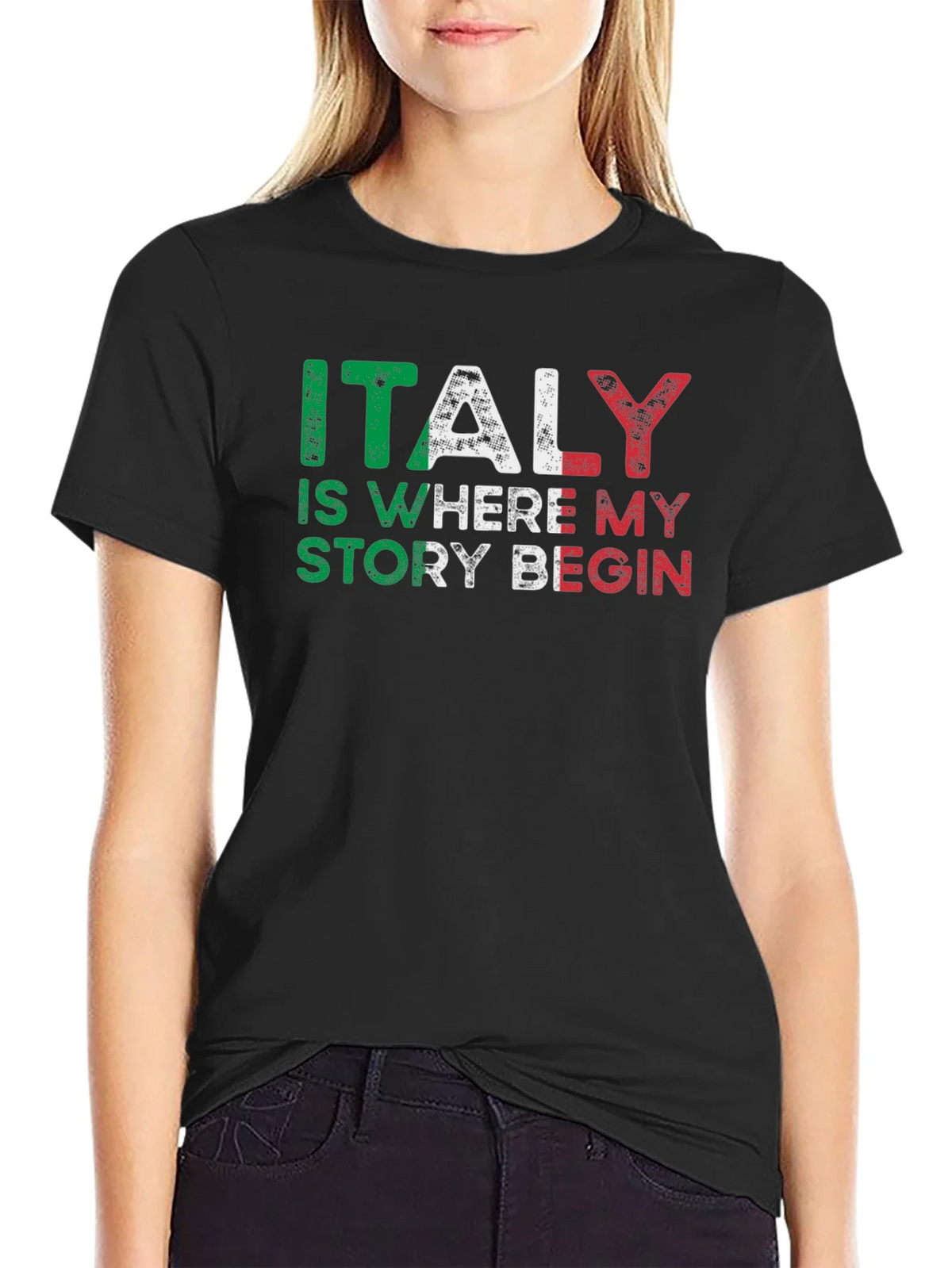 Italy Story Graphic Tee - Black product image 3