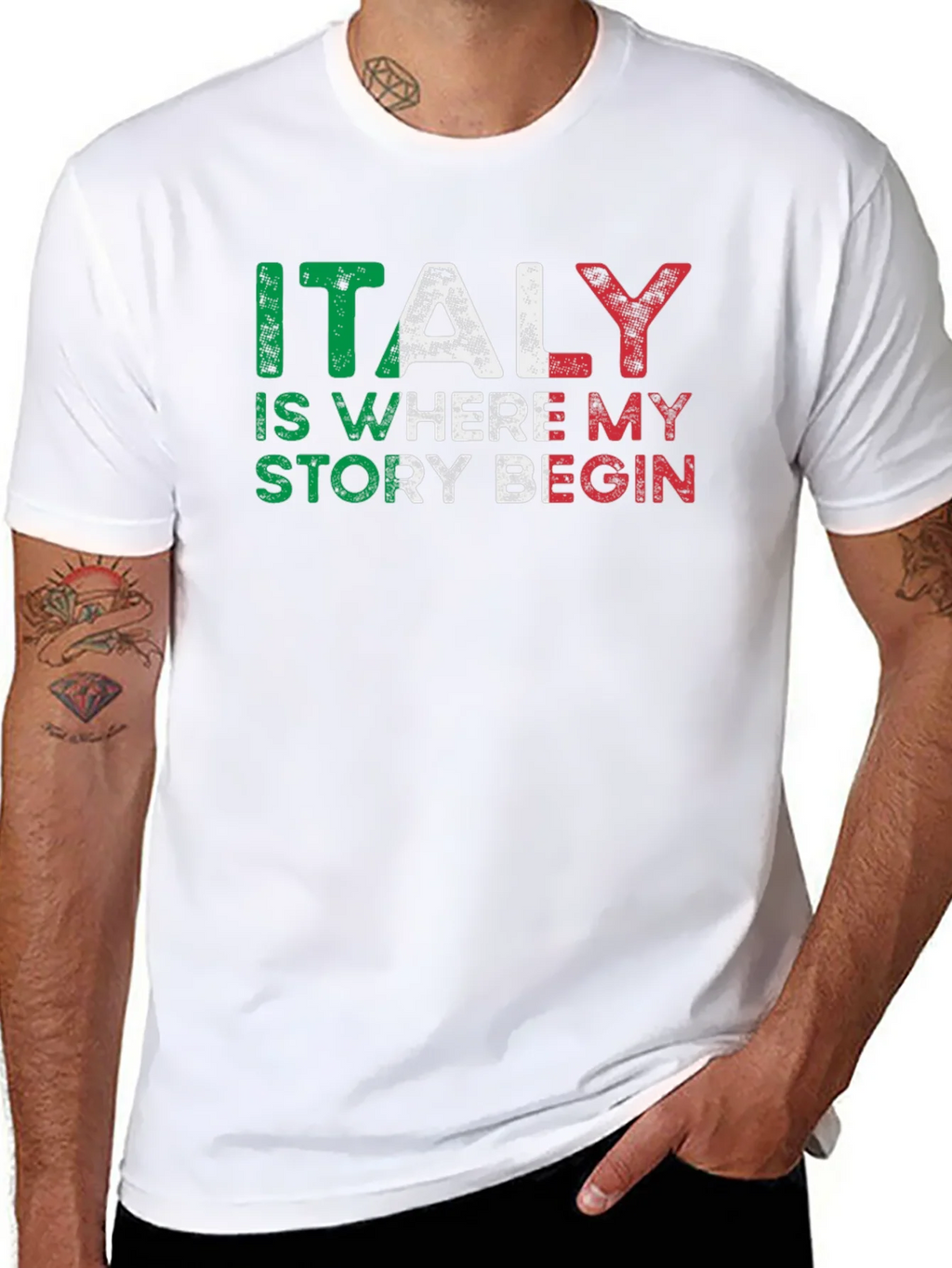 Italy Story Graphic Tee - Black product image 6