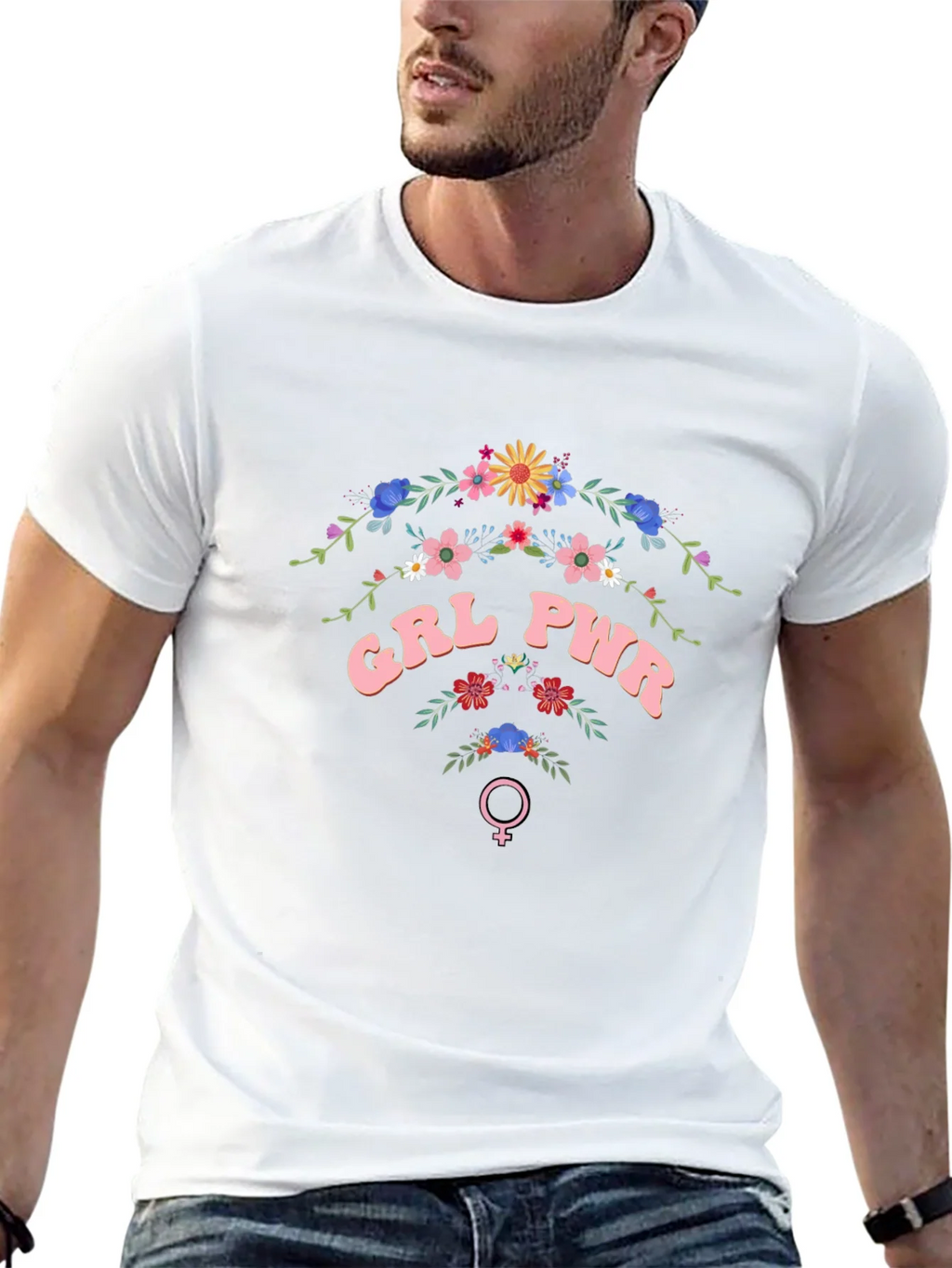 GRL PWR Floral T-Shirt - Empowering Womens Fashion product image 4