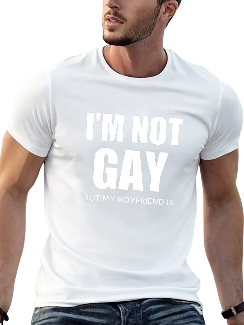 Im Not Gay But My Boyfriend Is Graphic T-Shirt product image 4