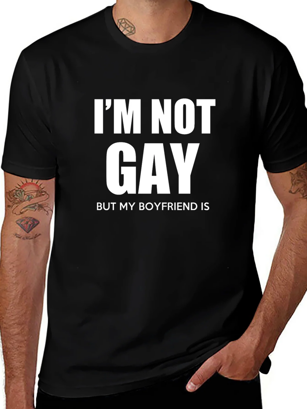 Im Not Gay But My Boyfriend Is Graphic T-Shirt product image 1