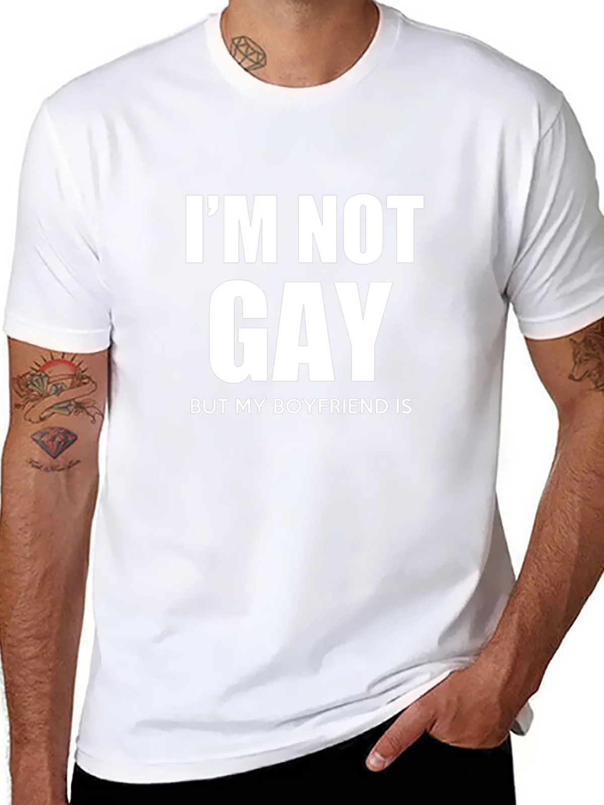 Im Not Gay But My Boyfriend Is Graphic T-Shirt product image 10