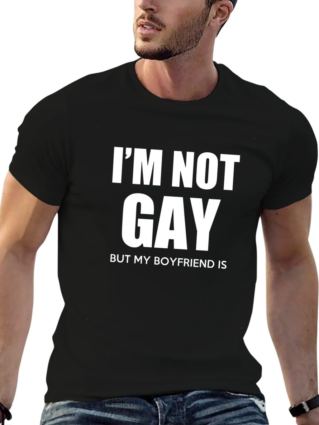 Im Not Gay But My Boyfriend Is Graphic T-Shirt product image 9