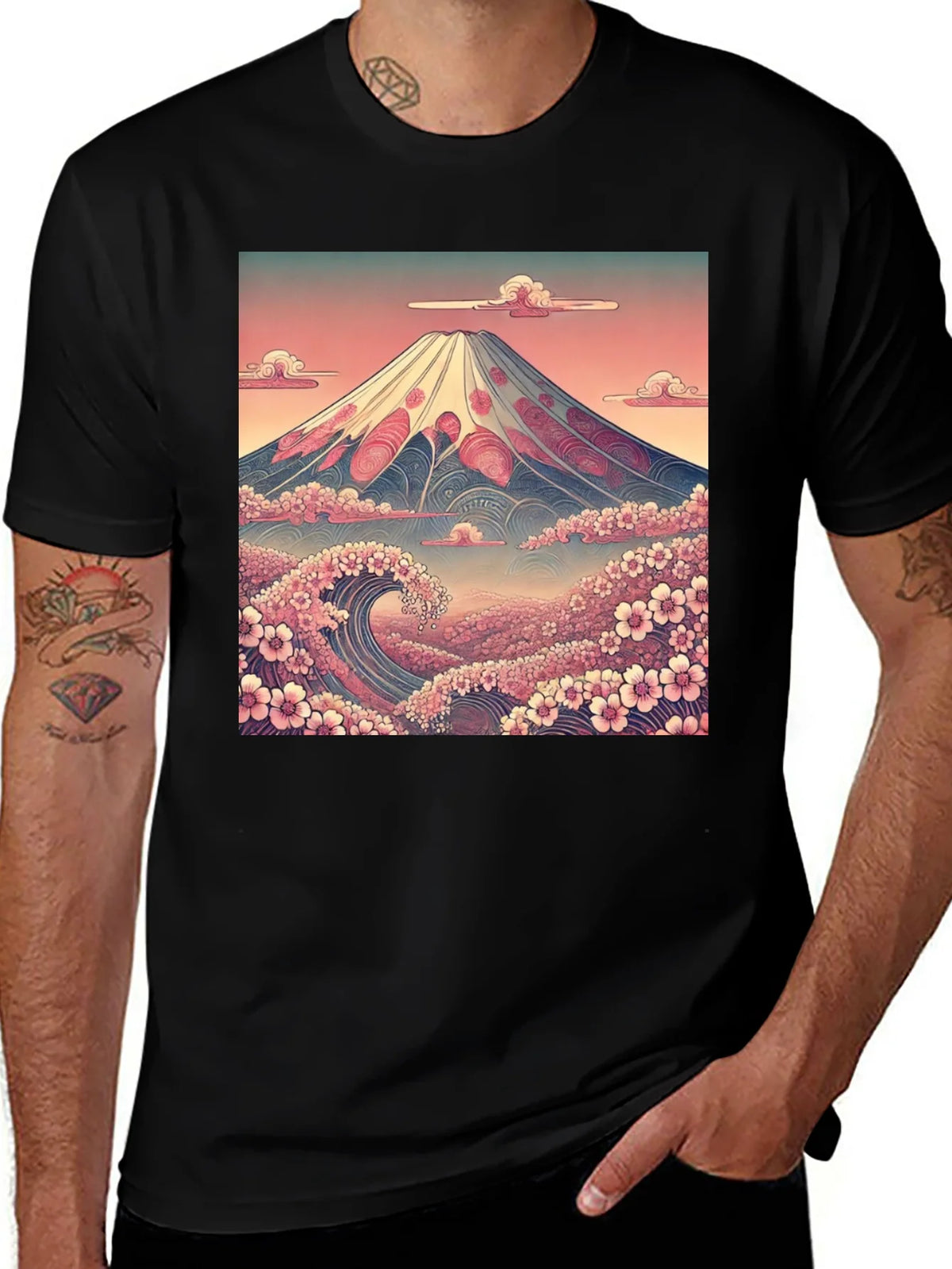 Mount Fuji Wave Graphic Tee product image 1