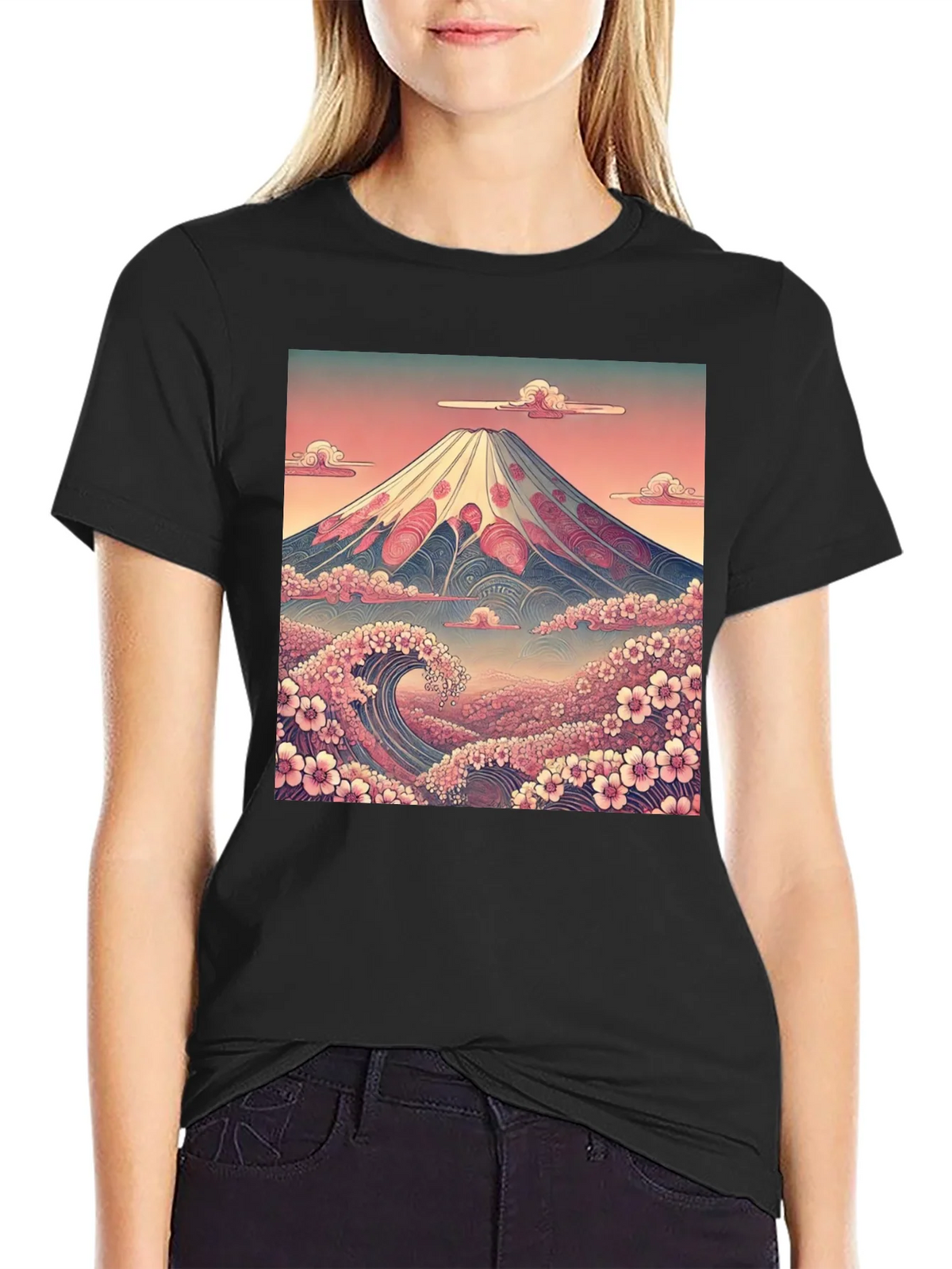 Mount Fuji Wave Graphic Tee product image 5