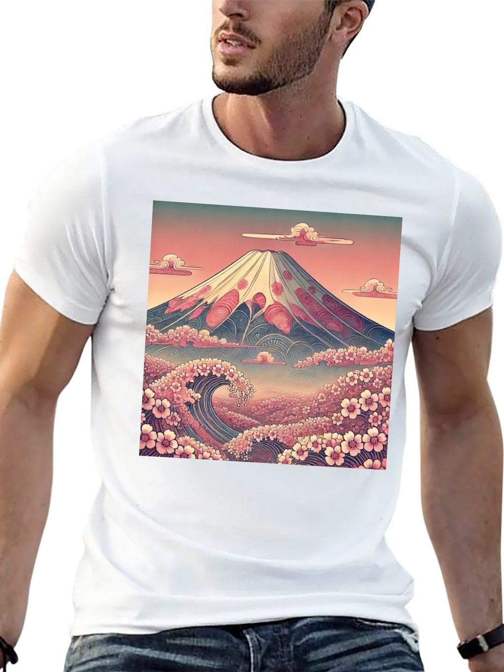 Mount Fuji Wave Graphic Tee product image 4