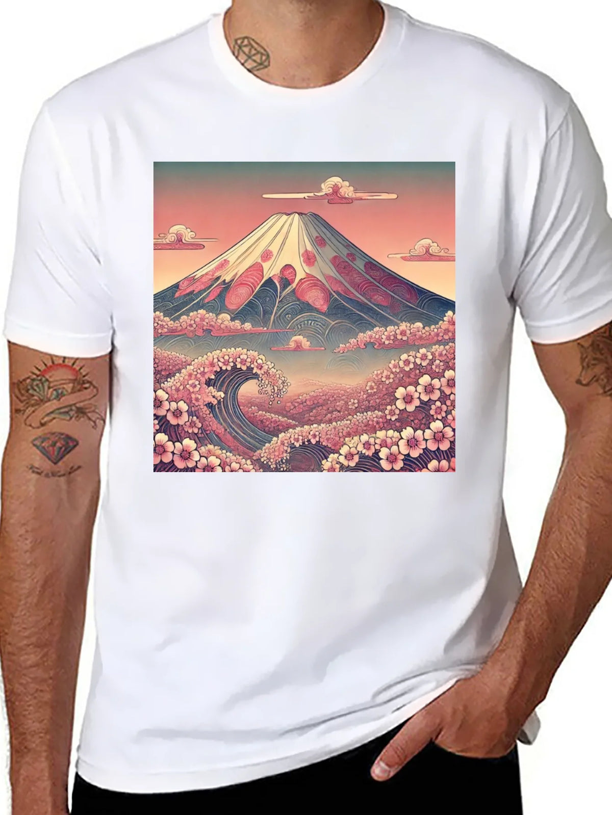 Mount Fuji Wave Graphic Tee product image 10