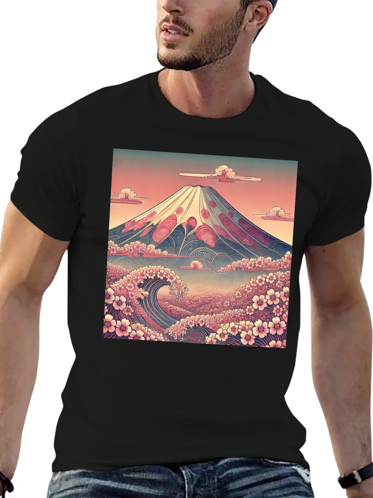 Mount Fuji Wave Graphic Tee product image 9