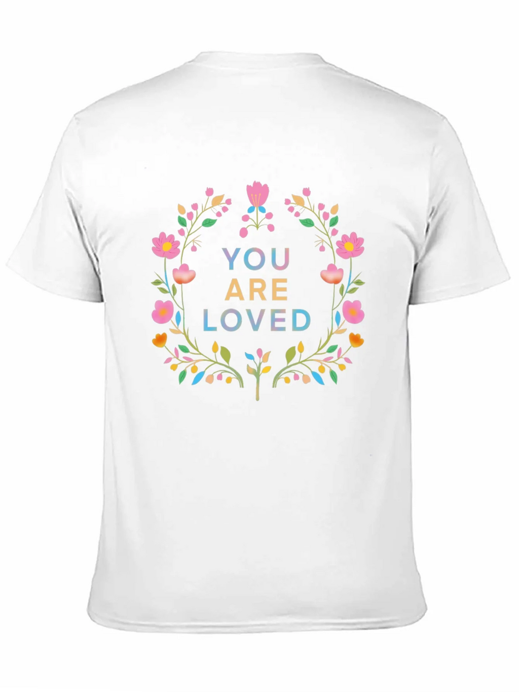 Floral You Are Loved Graphic Tee - Soft Black Cotton product image 2