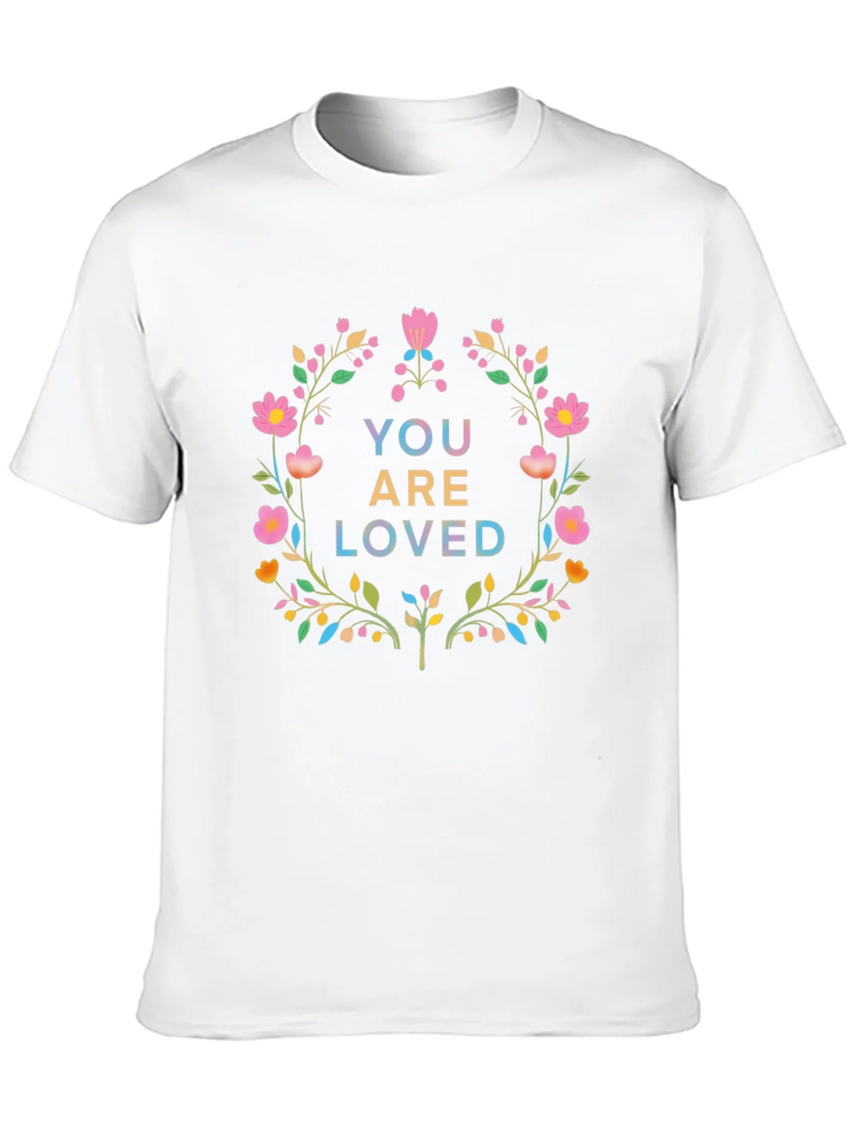 Floral You Are Loved Graphic Tee - Soft Black Cotton product image 12