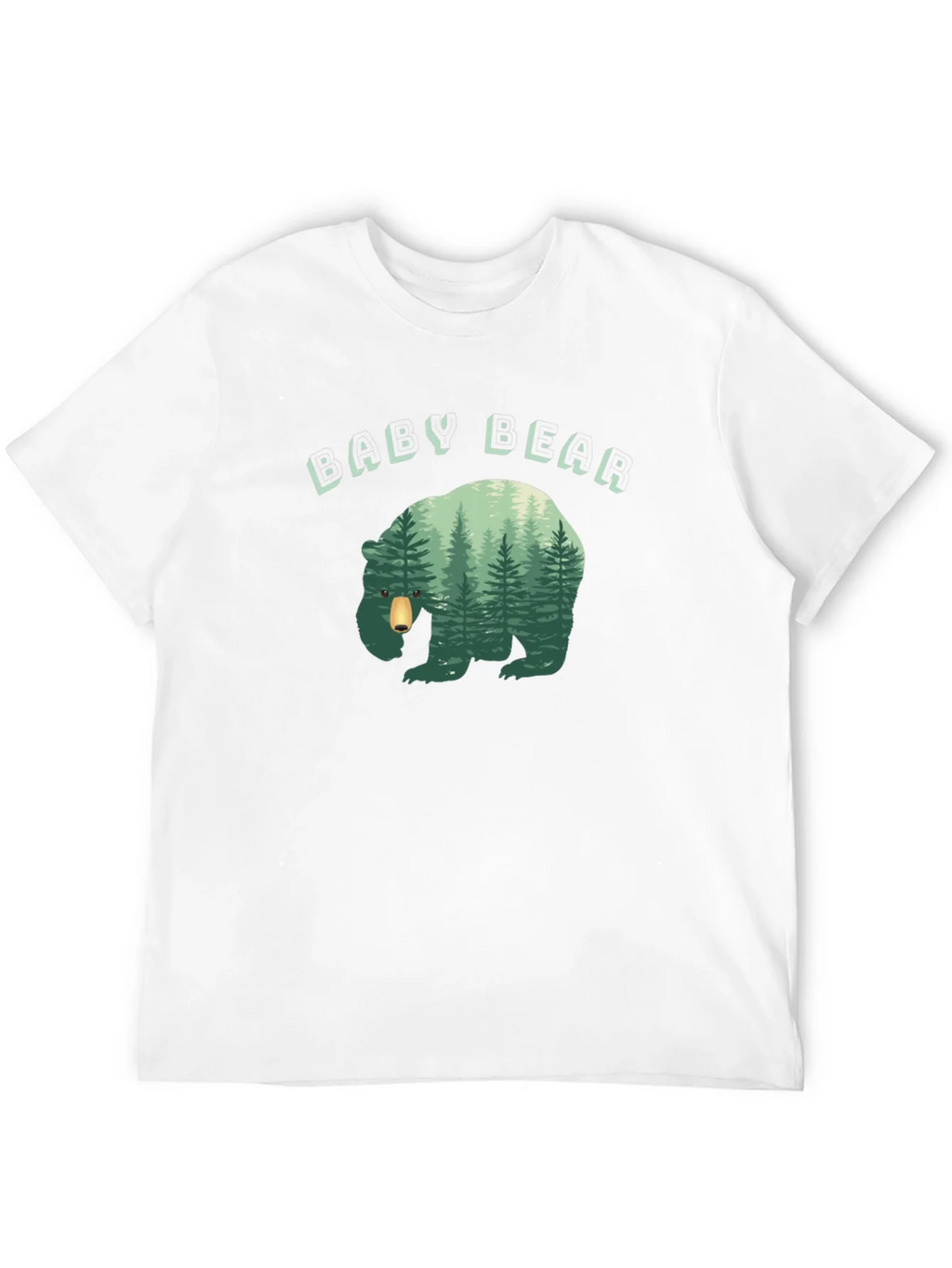 Baby Bear Forest Graphic Black T-Shirt product image 2