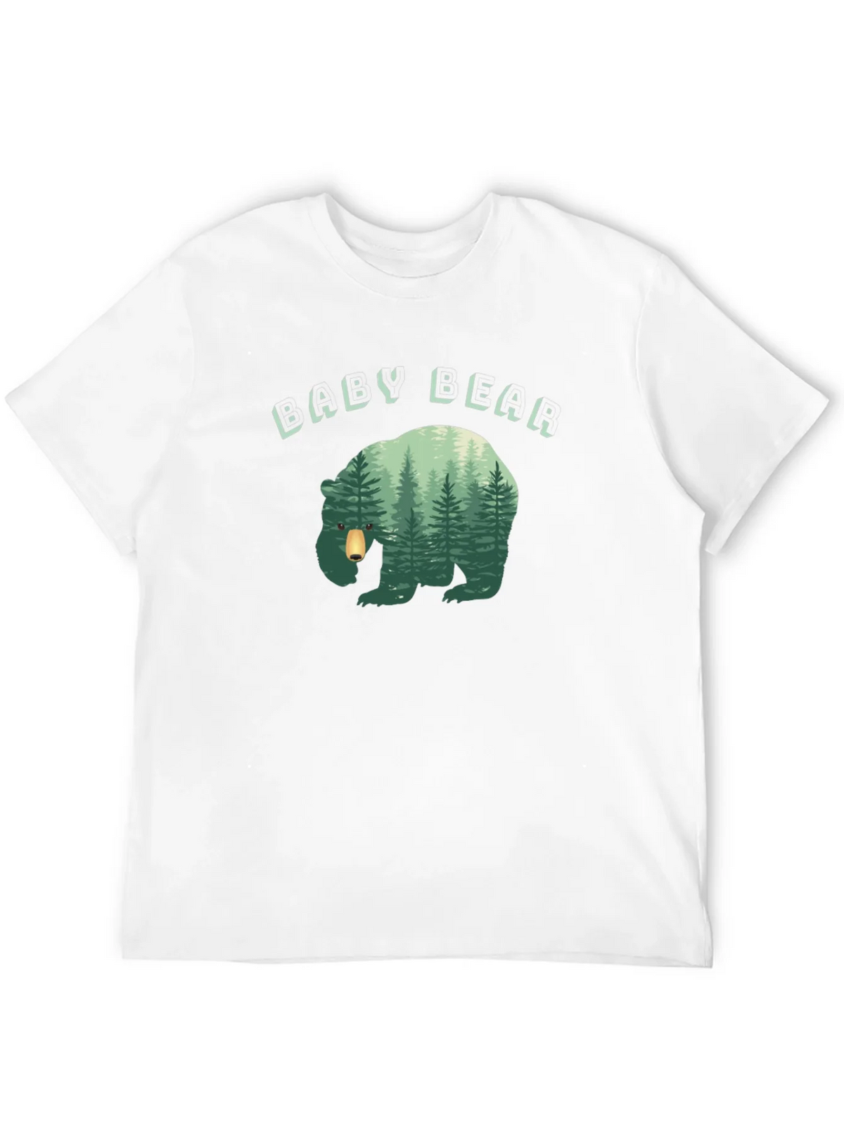Baby Bear Forest Graphic Black T-Shirt product image 2