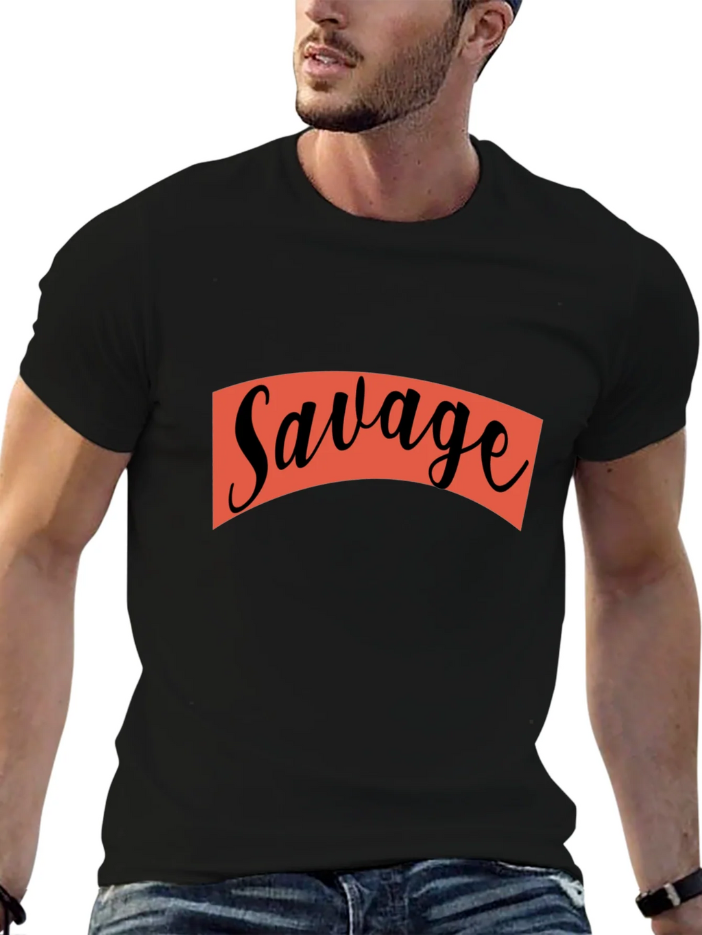 Savage Graphic Print Crew Neck T-Shirt product image 9
