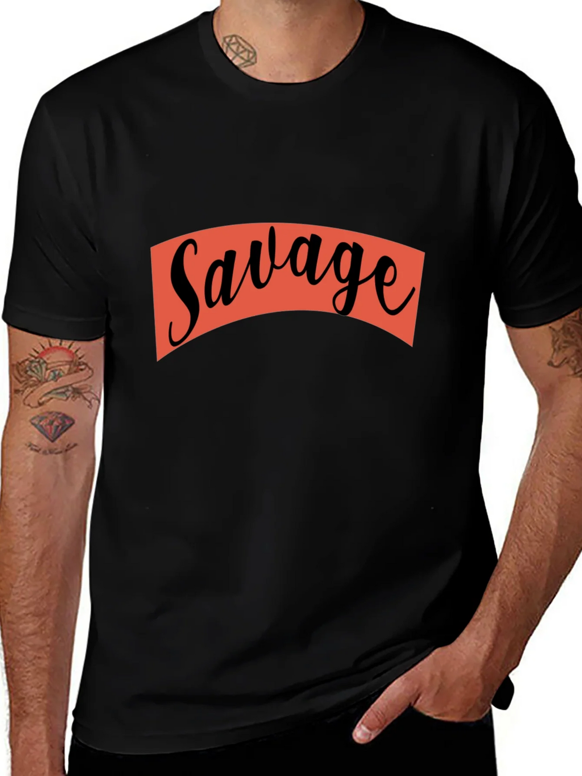 Savage Graphic Print Crew Neck T-Shirt product image 1