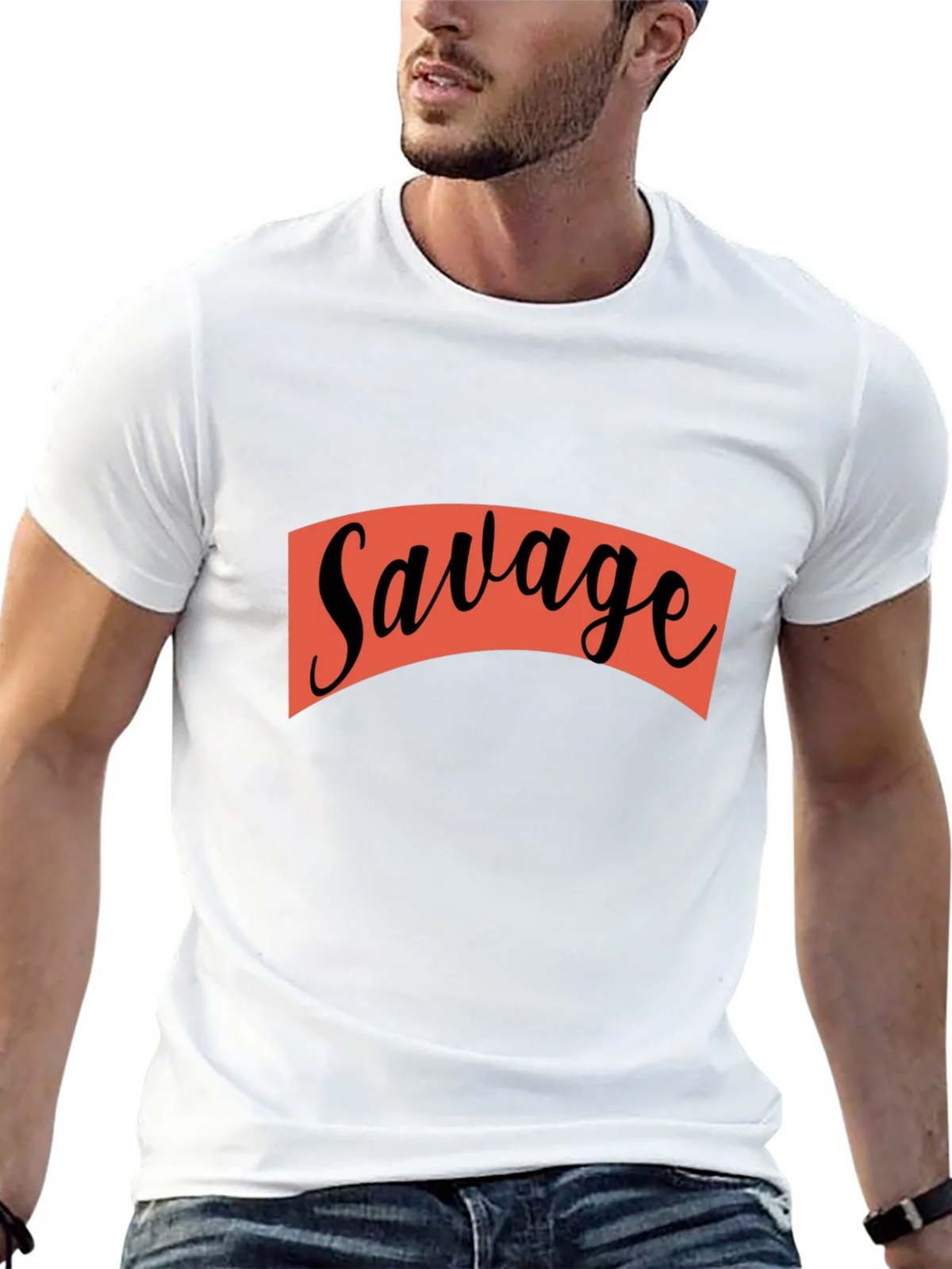 Savage Graphic Print Crew Neck T-Shirt product image 4
