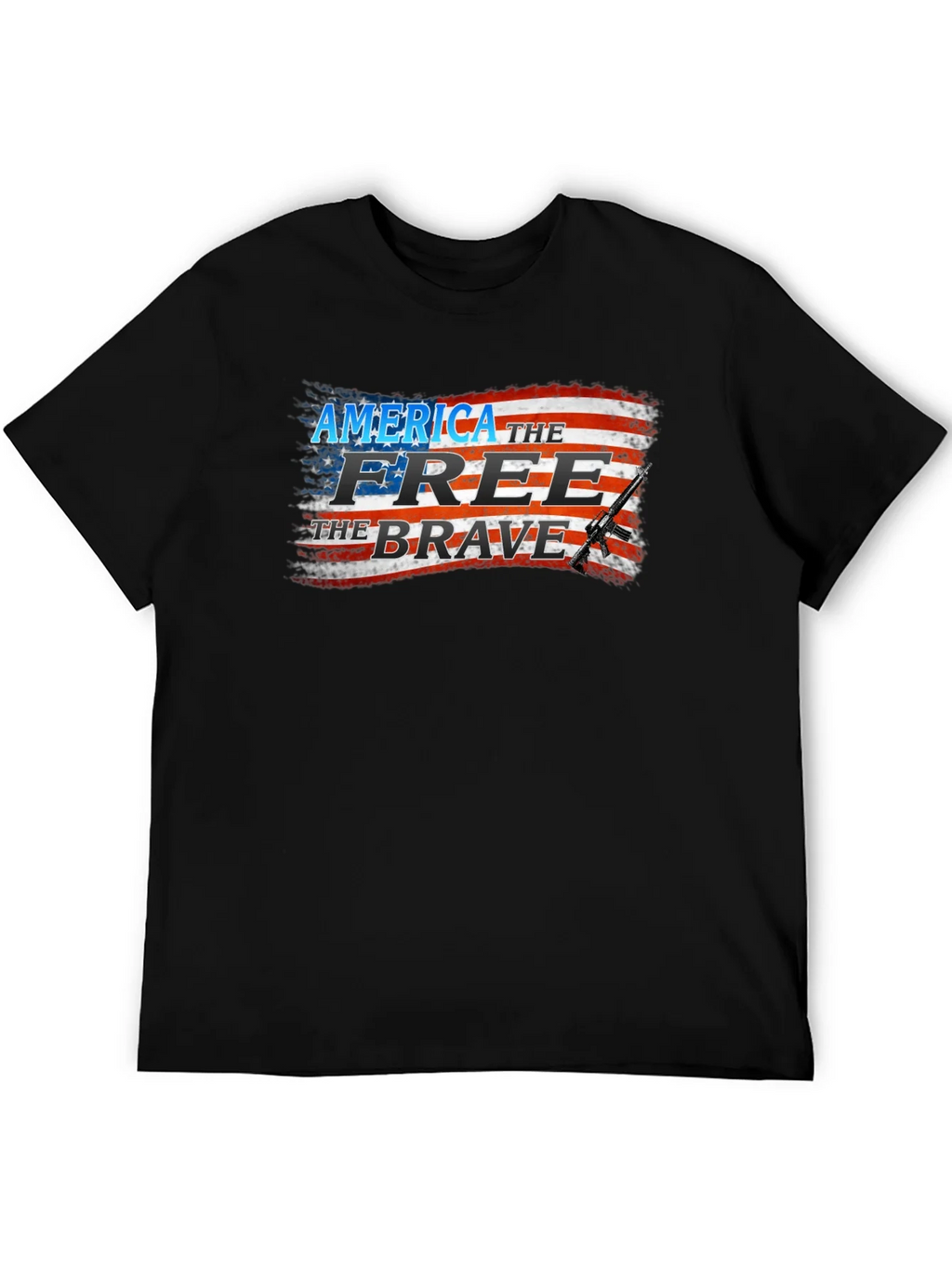 America Free Brave Patriotic T-Shirt product image 8