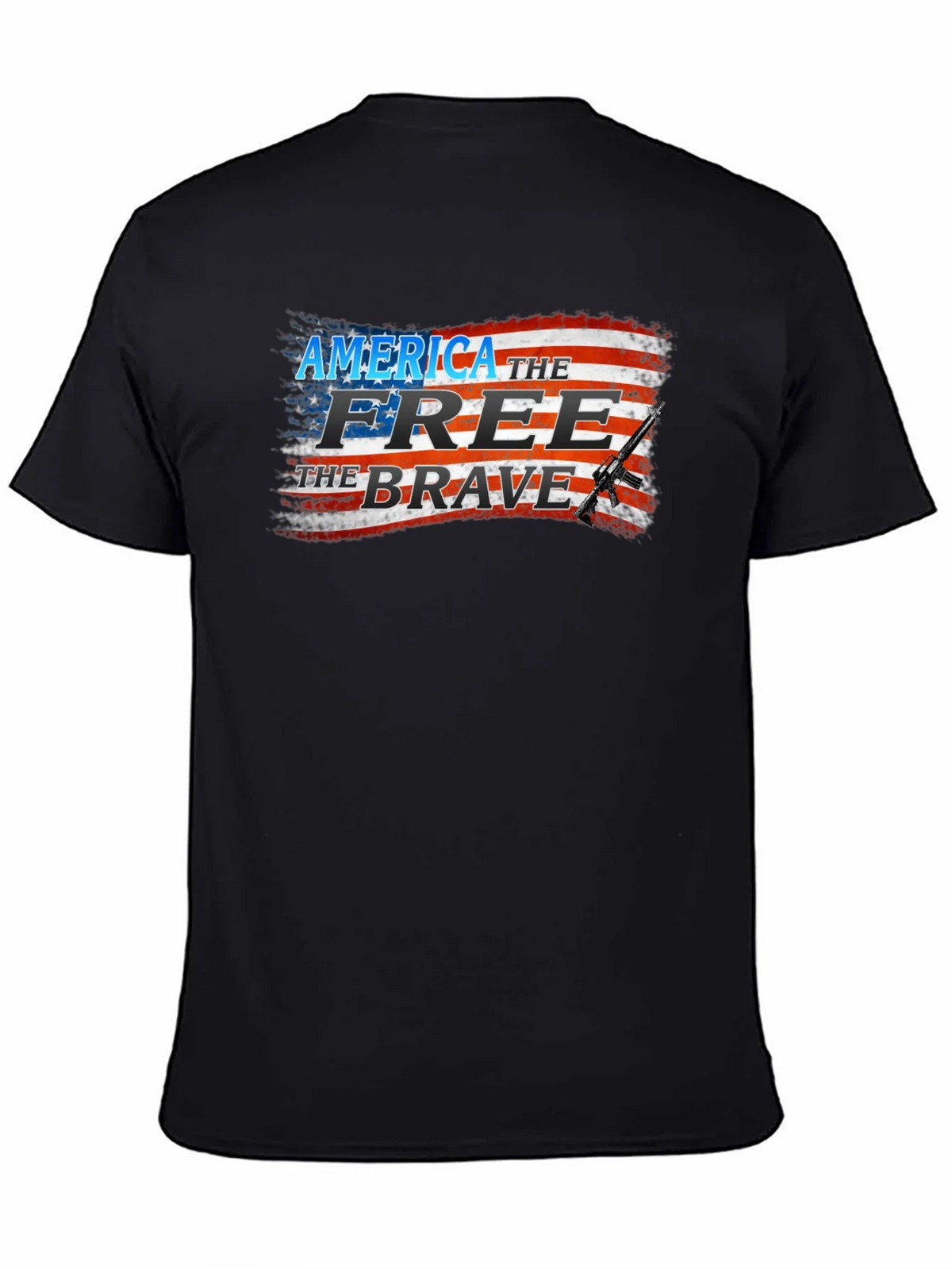 America Free Brave Patriotic T-Shirt product image 7