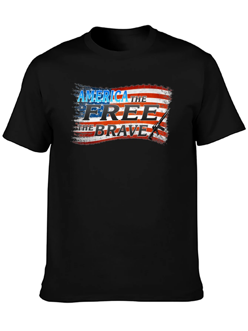 America Free Brave Patriotic T-Shirt product image 6