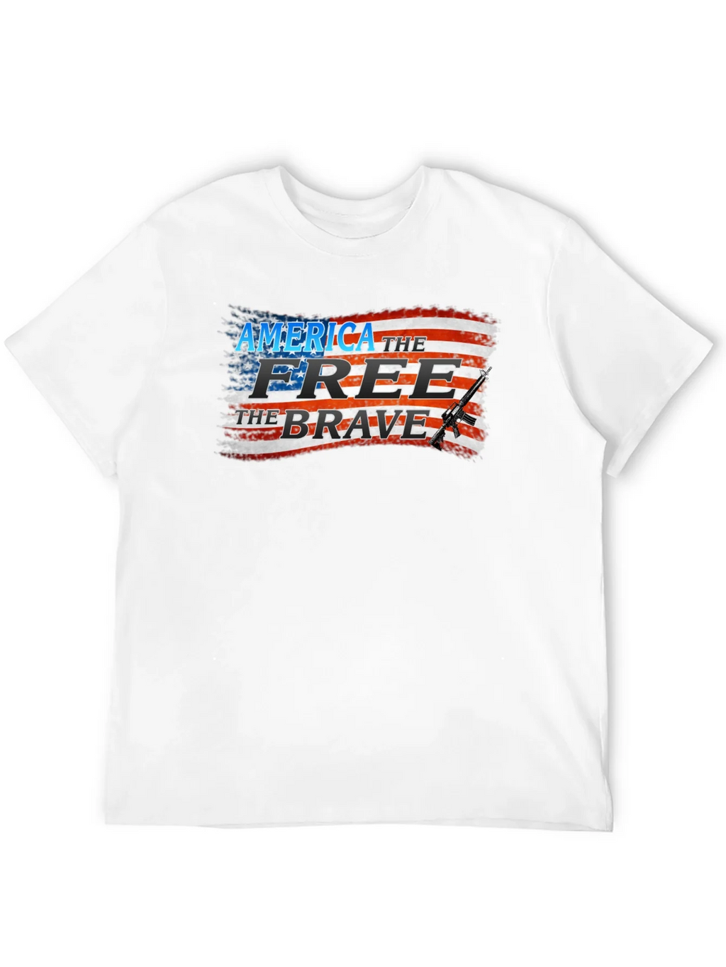 America Free Brave Patriotic T-Shirt product image 3