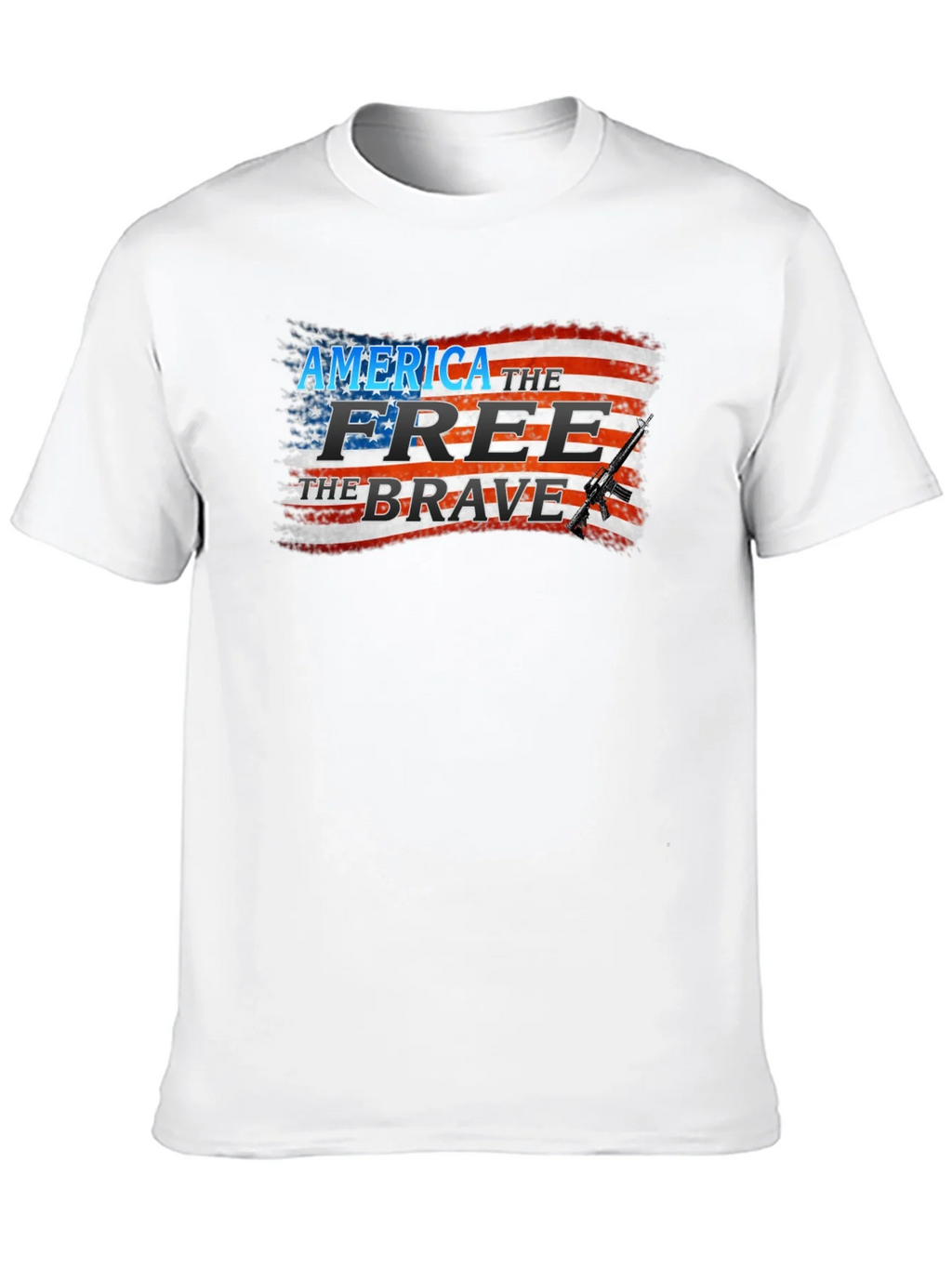 America Free Brave Patriotic T-Shirt product image 12