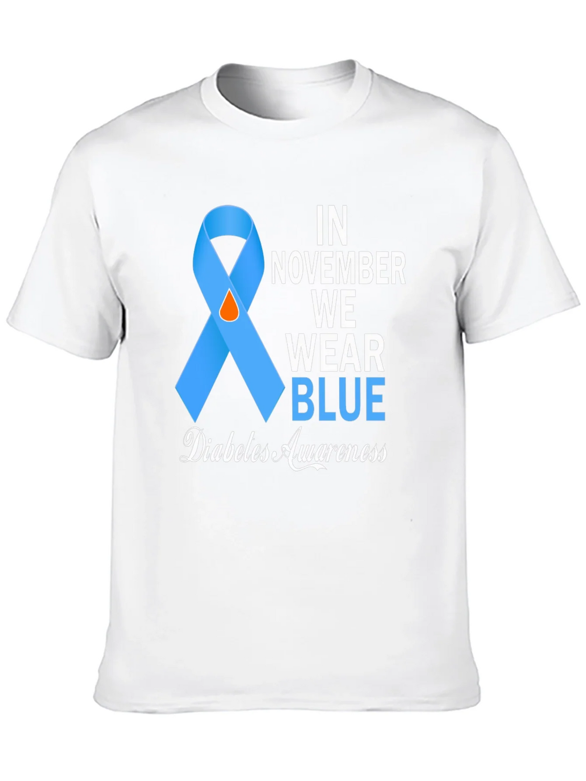 Diabetes Awareness Blue Ribbon T-Shirt product image 12