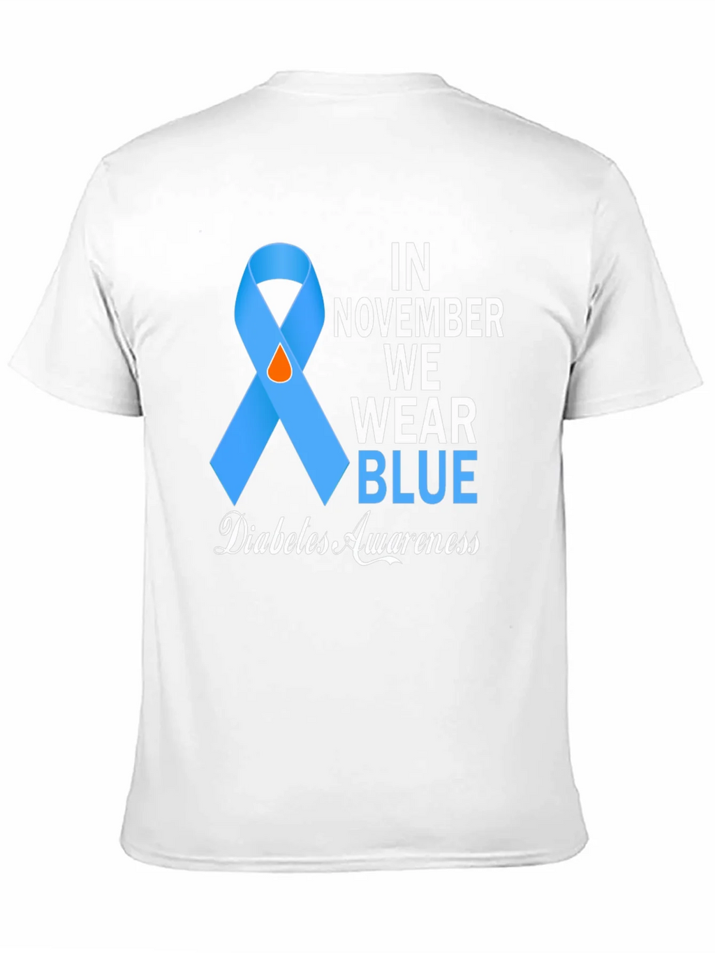 Diabetes Awareness Blue Ribbon T-Shirt product image 2