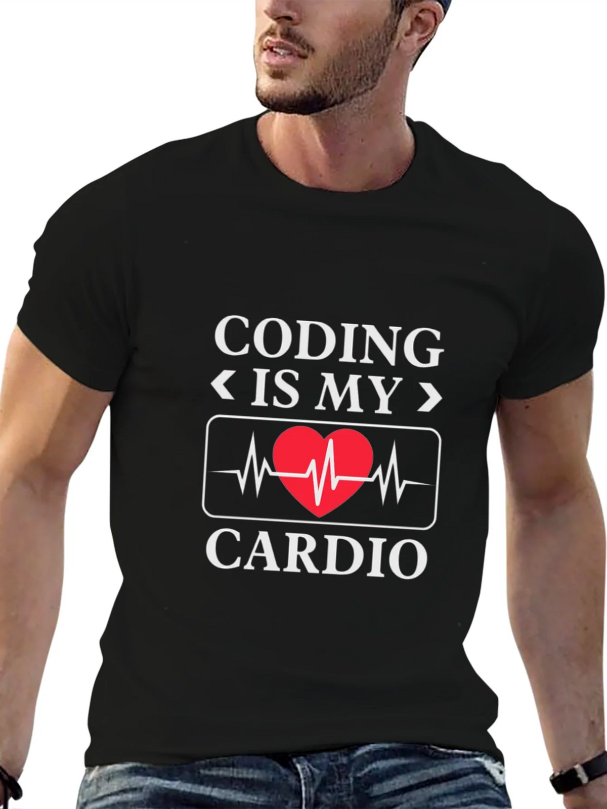 Coding Is My Cardio - Novelty Graphic T-Shirt product image 9