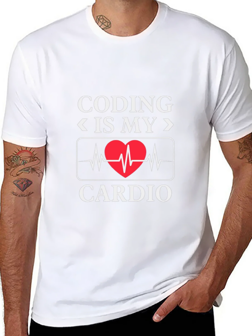 Coding Is My Cardio - Novelty Graphic T-Shirt product image 10